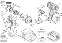 Bosch 3 601 JG5 121 Gdr 180-Li Impact Wrench 18 V / Eu Spare Parts